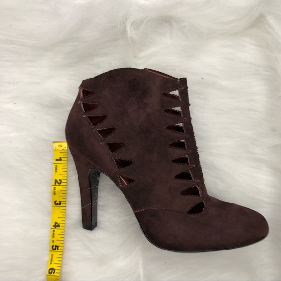 ‼️SALE‼️✨AERIN Zip-Up Suede Booties Eggplant Wmn Sz 7 - Picture 4 of 12